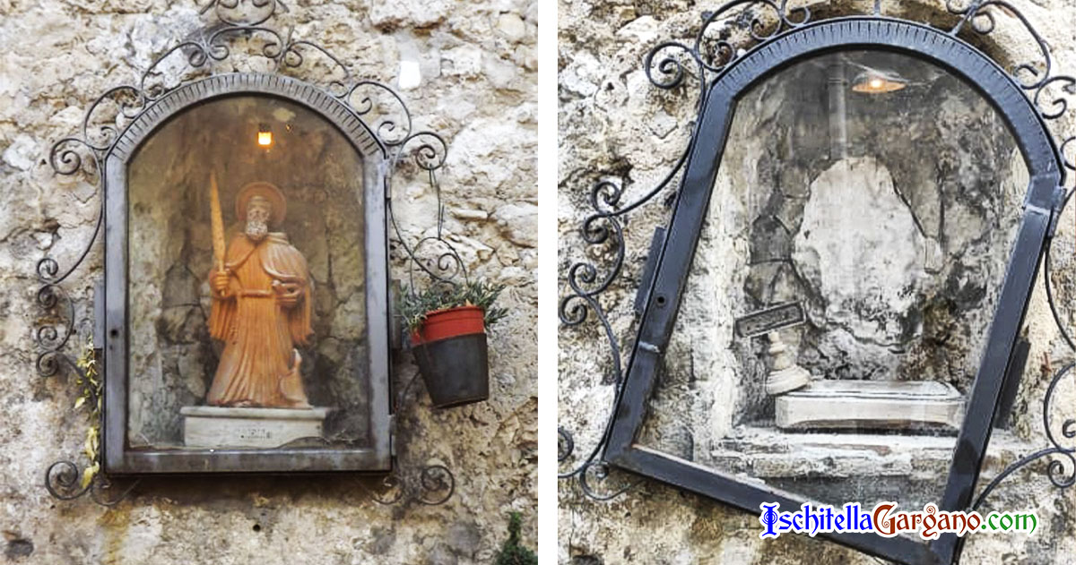 Statua Sant'Elia vandalizzata